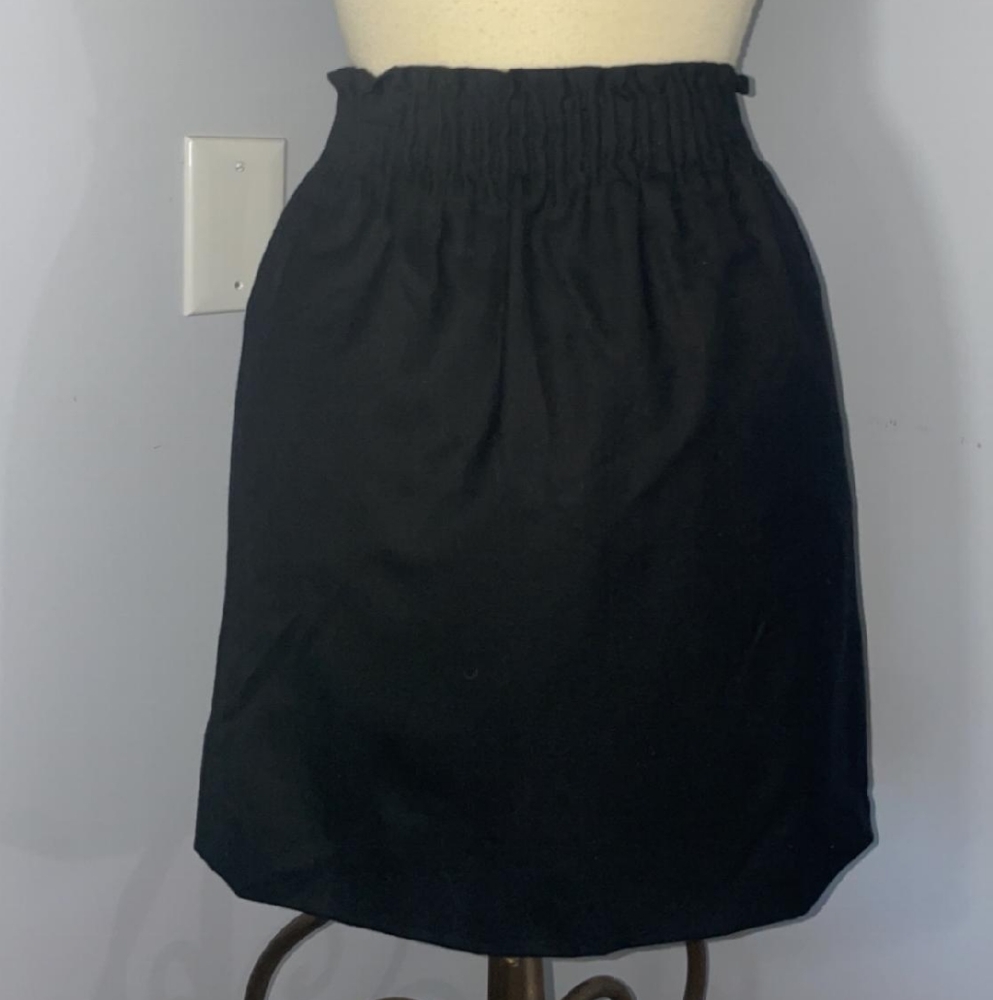 J crew size 00 black paper bag sidewalk skirt NEE